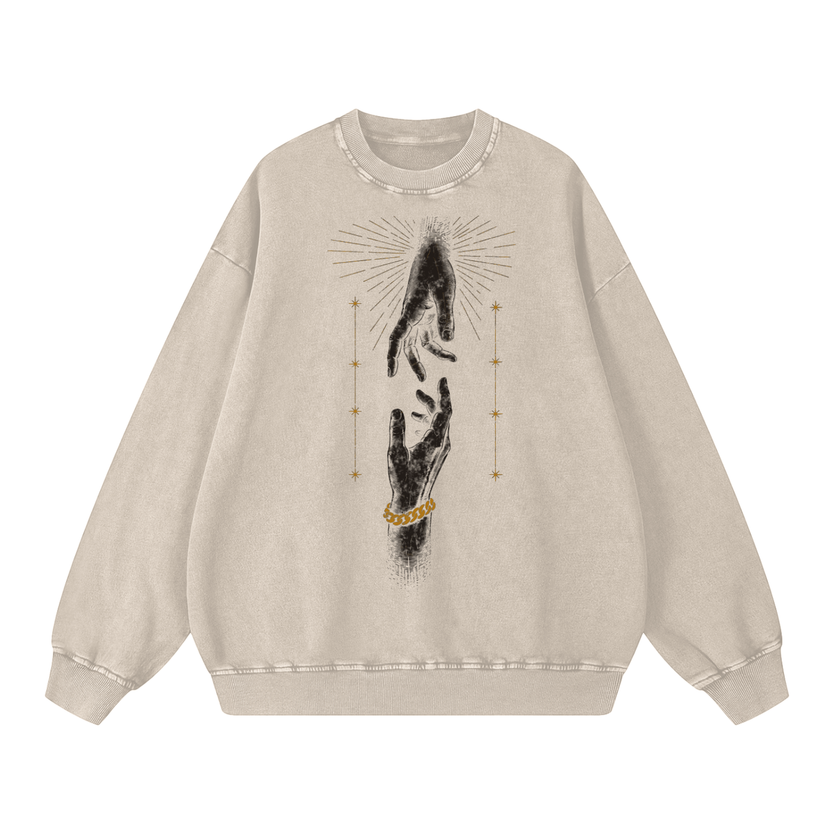 Lift Me Up crewneck in light apricot, Derek Minor