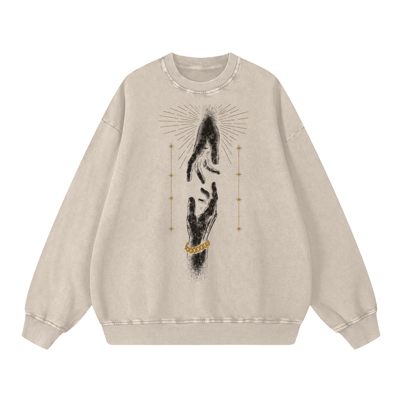 Lift Me Up Crewneck (Light Apricot)