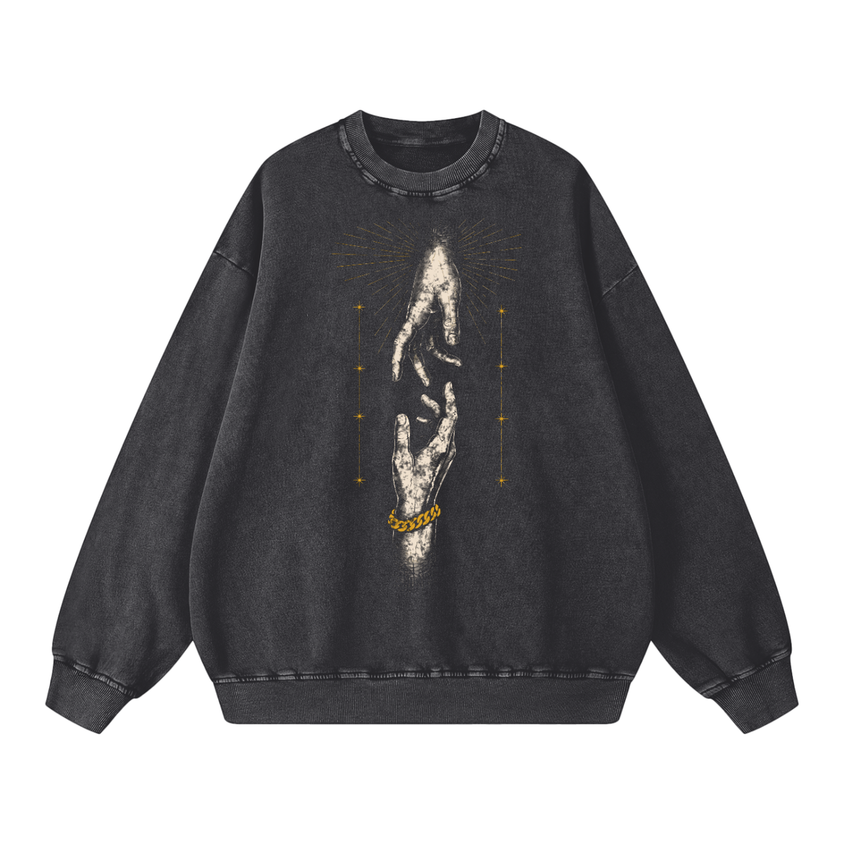 Lift Me Up crewneck in black, Derek Minor