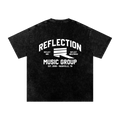 RMG Writer's Camp oversized acid-wash black t-shirt, Reflection Music Group