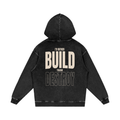 Build hoodie black, I'd rather build than destroy back print
