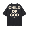 Child Of God drop-shoulder black t-shirt, Christian streetwear by Derek Minor